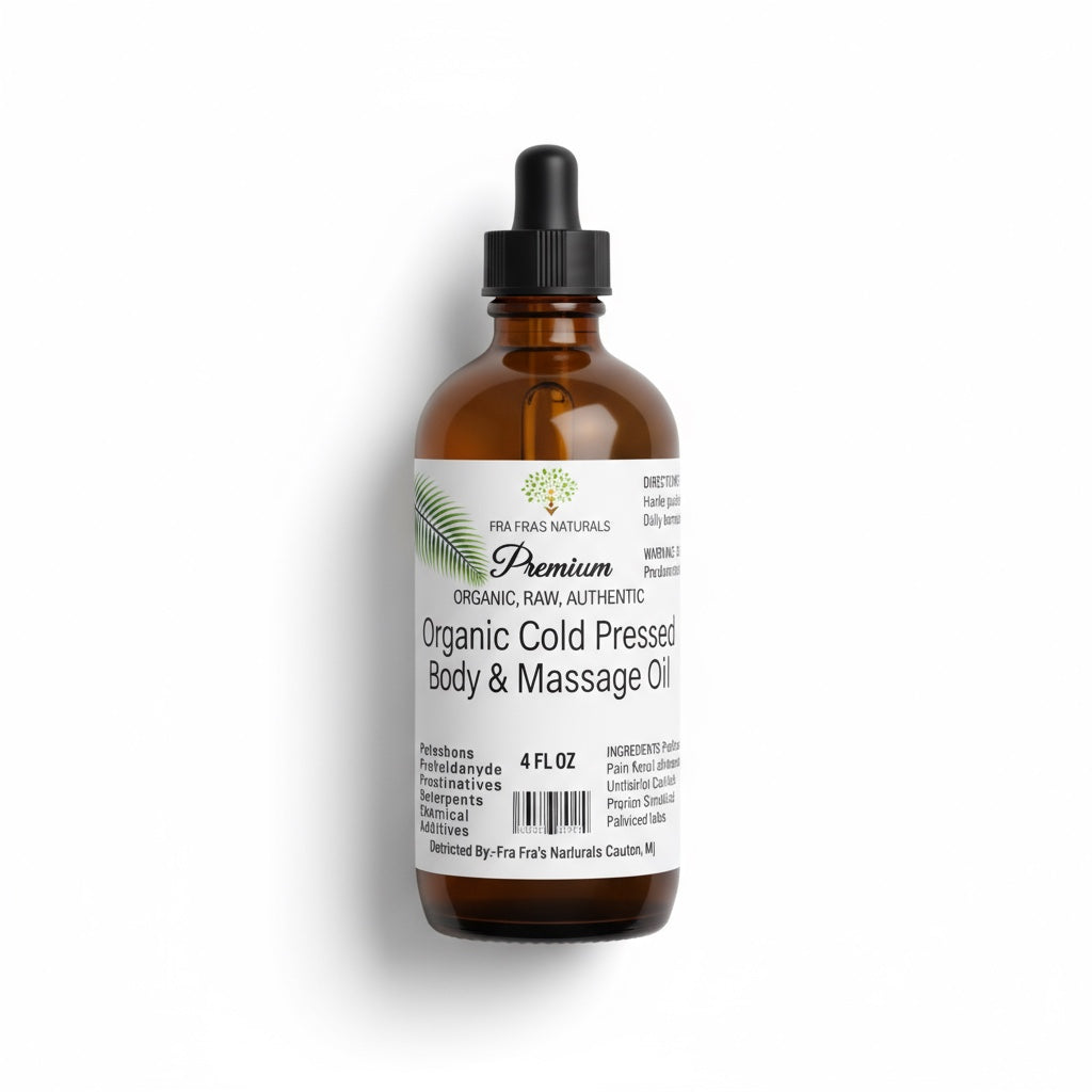 Fra Fra's Naturals | Organic Cold Pressed Body & Massage Oil - 4 OZ