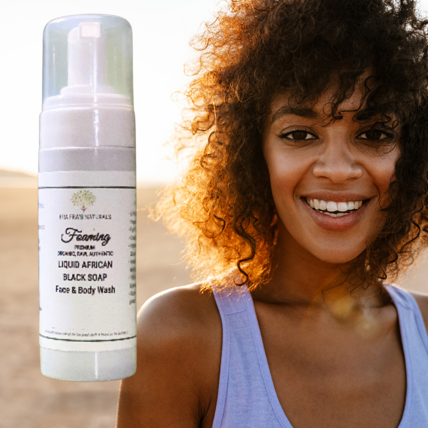 Fra Fra's Naturals| Premium Organic Raw Foaming African Black Soap Face and Body Wash - Fresh Scents