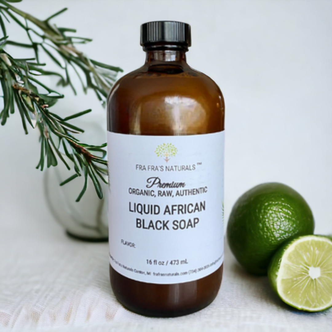 Fra Fra's Naturals | Premium Healing Anti-Anxiety Blend Raw Organic Liquid African Black Soap