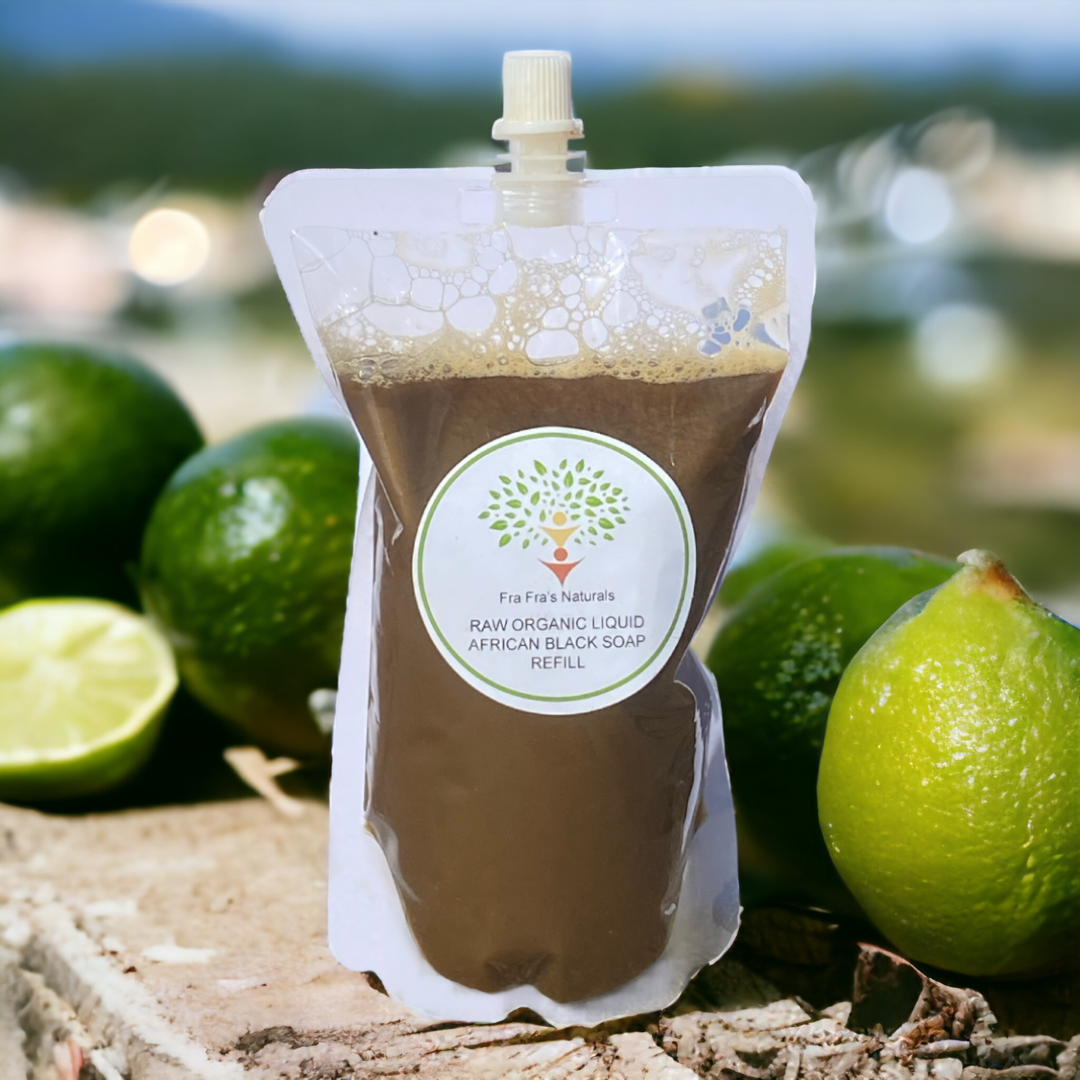 Fra Fra's Naturals | Premium Healing Anti-Anxiety Blend Raw Organic Liquid African Black Soap