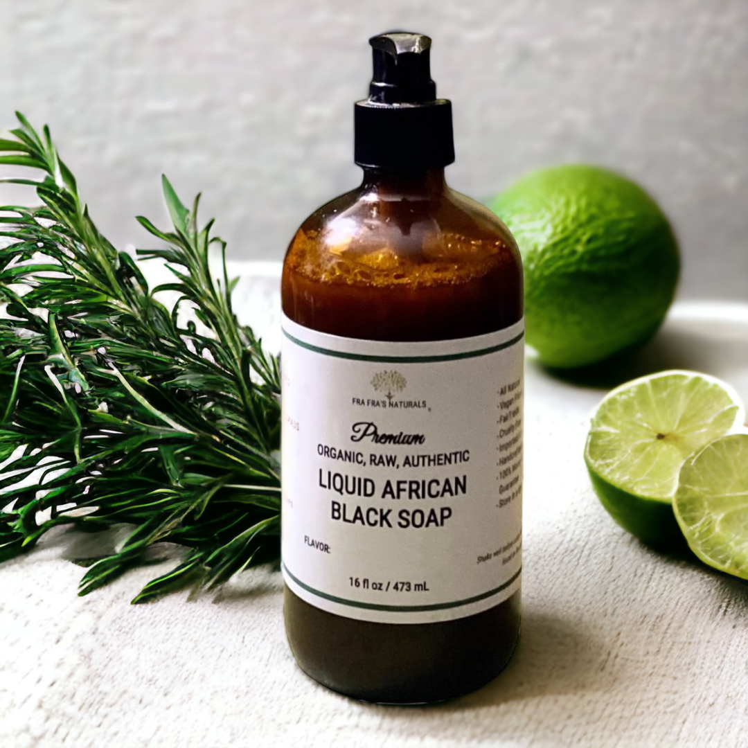 Fra Fra's Naturals | Premium Healing Anti-Anxiety Blend Raw Organic Liquid African Black Soap