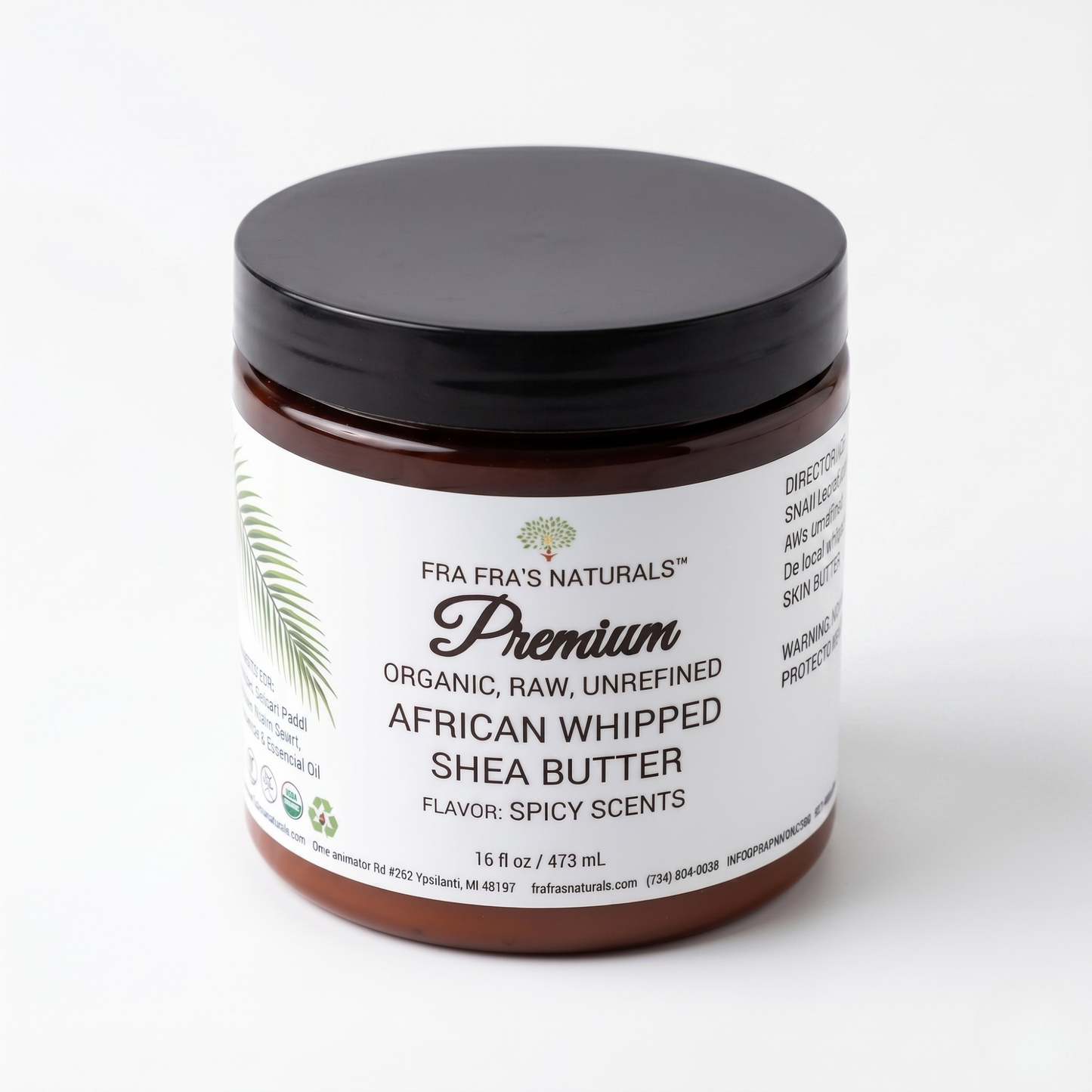 Fra Fra's Naturals | Premium Raw Organic Whipped Shea Butter - Spicy Scents