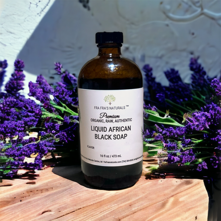 Lavender Bliss: Grab One, Get One Free! Organic Raw Liquid African Black Soap in Soothing Lavender Scents - Promo code LAVENDERBOGO!