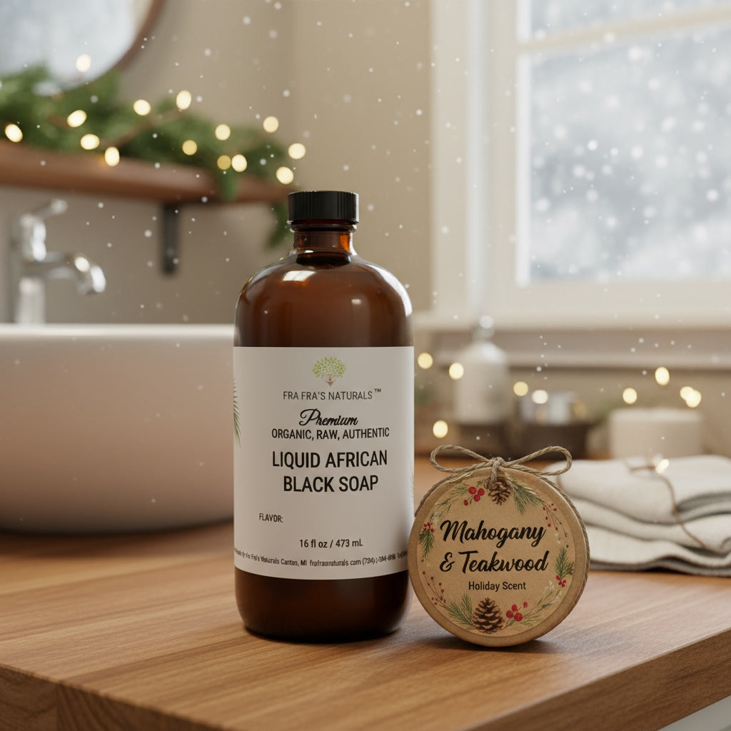 Holiday Aromas Raw Organic Unrefined Liquid African Black Soap