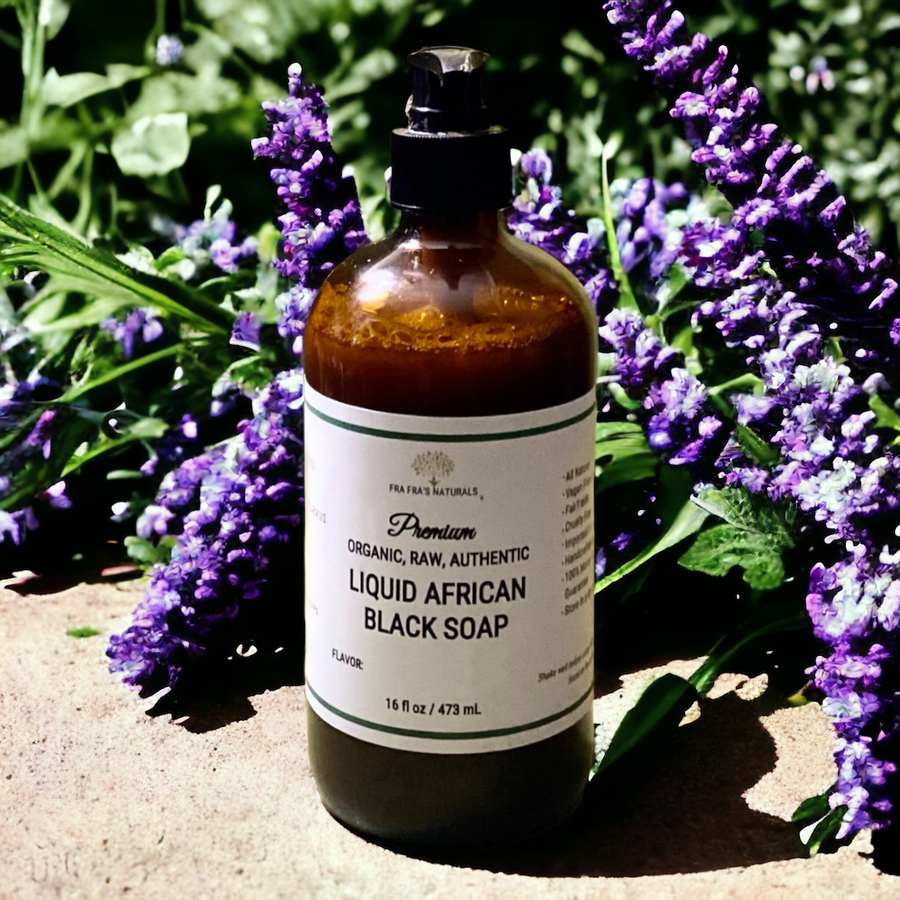 Lavender Bliss: Grab One, Get One Free! Organic Raw Liquid African Black Soap in Soothing Lavender Scents - Promo code LAVENDERBOGO!