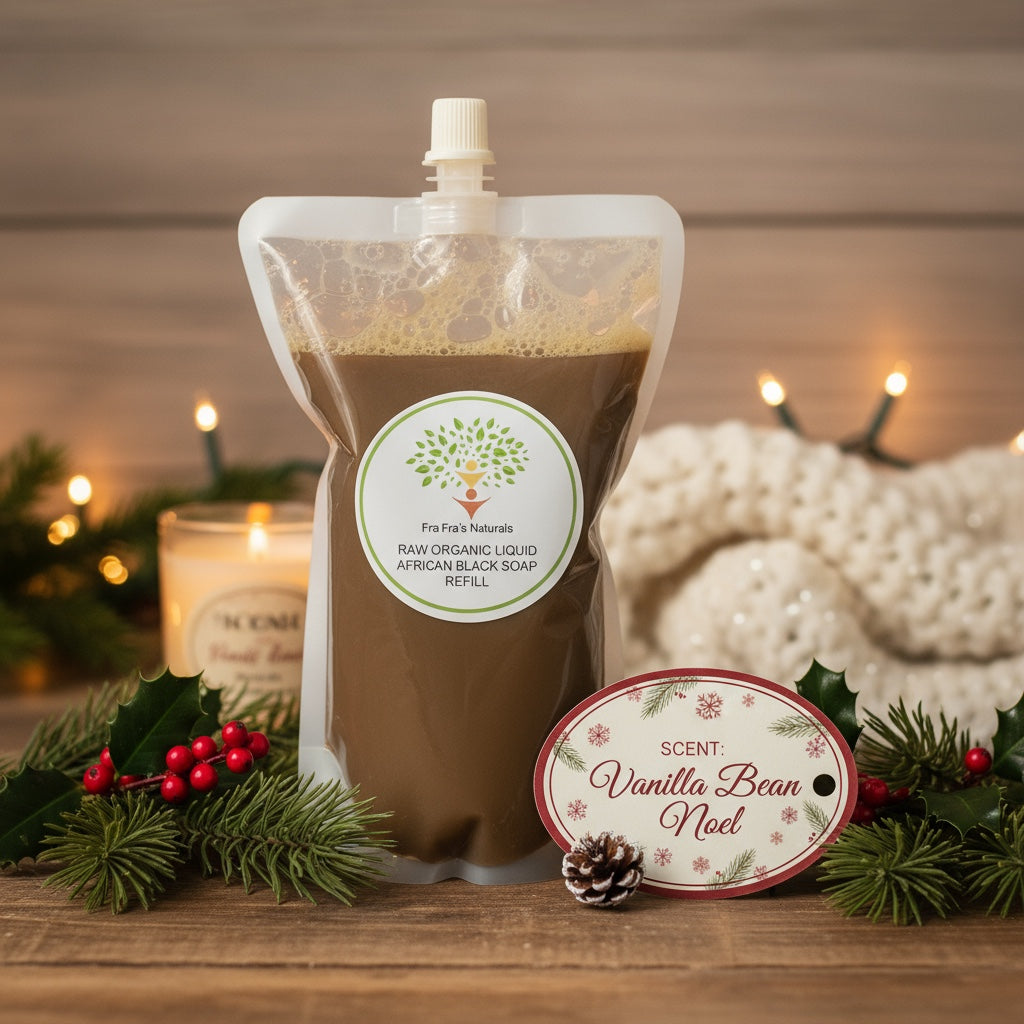 Holiday Aromas Raw Organic Unrefined Liquid African Black Soap