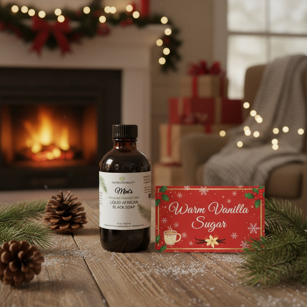Holiday Aromas Raw Organic Unrefined Liquid African Black Soap