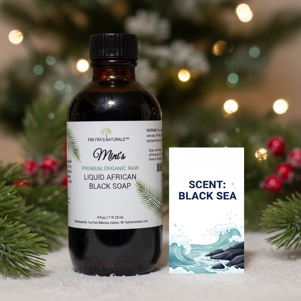 Holiday Aromas Raw Organic Unrefined Liquid African Black Soap