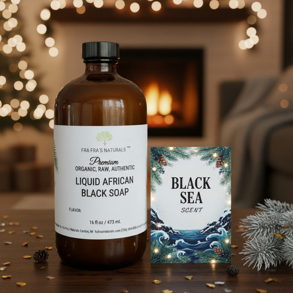 Holiday Aromas Raw Organic Unrefined Liquid African Black Soap