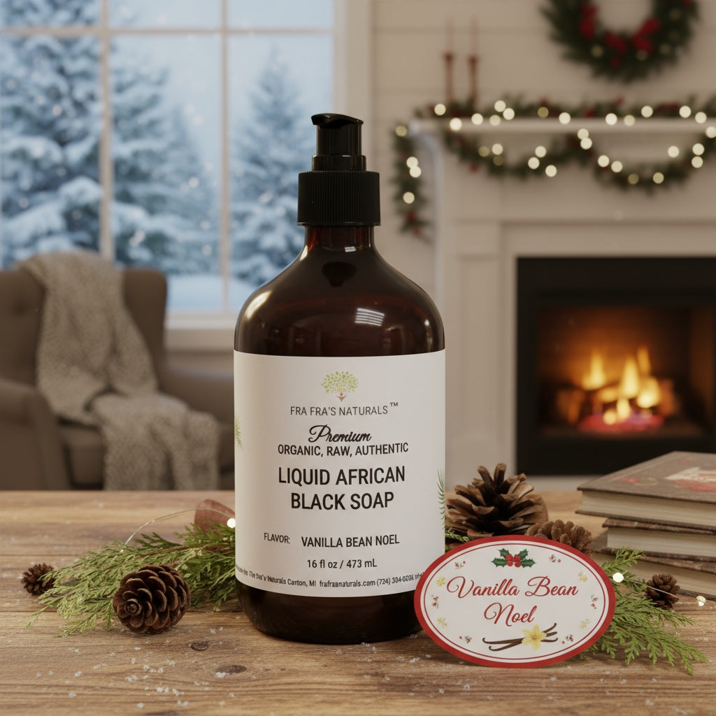 Holiday Aromas Raw Organic Unrefined Liquid African Black Soap