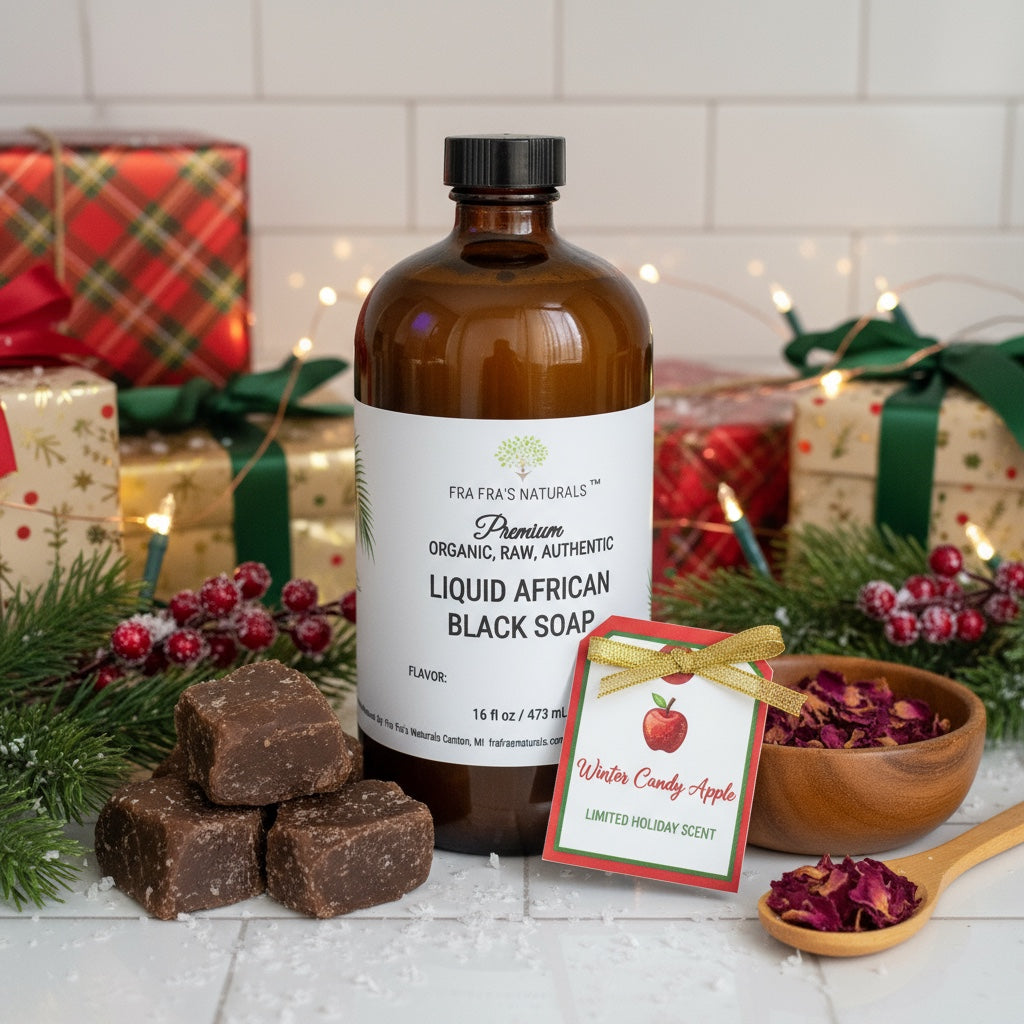 Holiday Aromas Raw Organic Unrefined Liquid African Black Soap