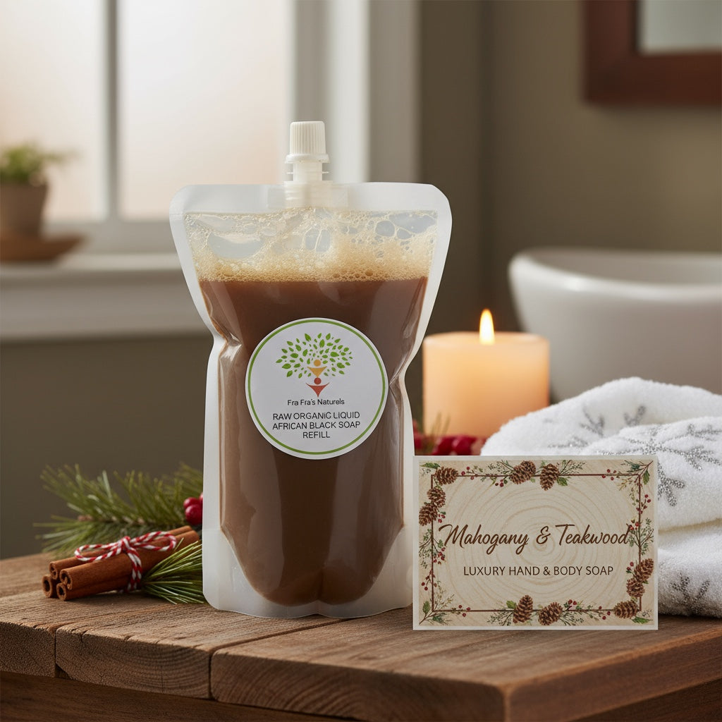 Holiday Aromas Raw Organic Unrefined Liquid African Black Soap