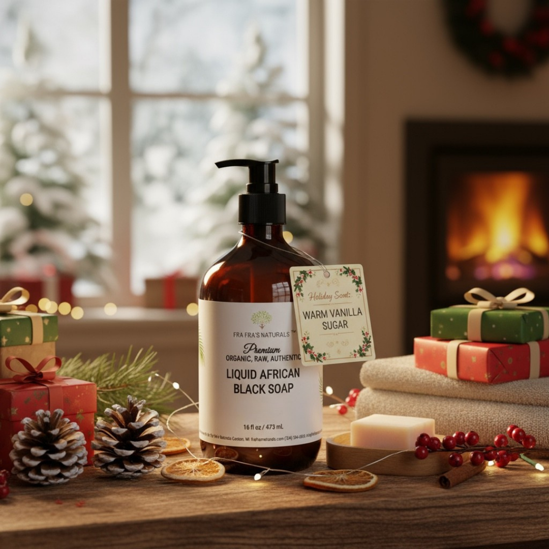 Holiday Aromas Raw Organic Unrefined Liquid African Black Soap