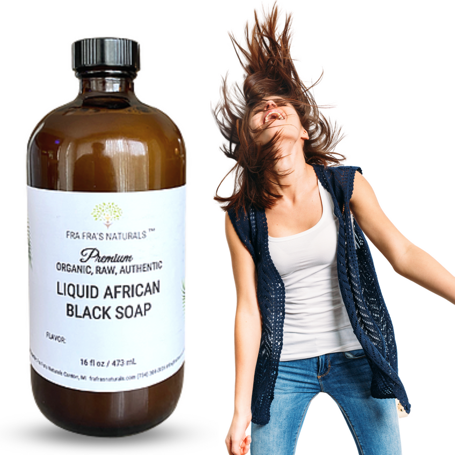 Fra Fra's Naturals | Premium Energy Blend Liquid Black Soap - 16 oz