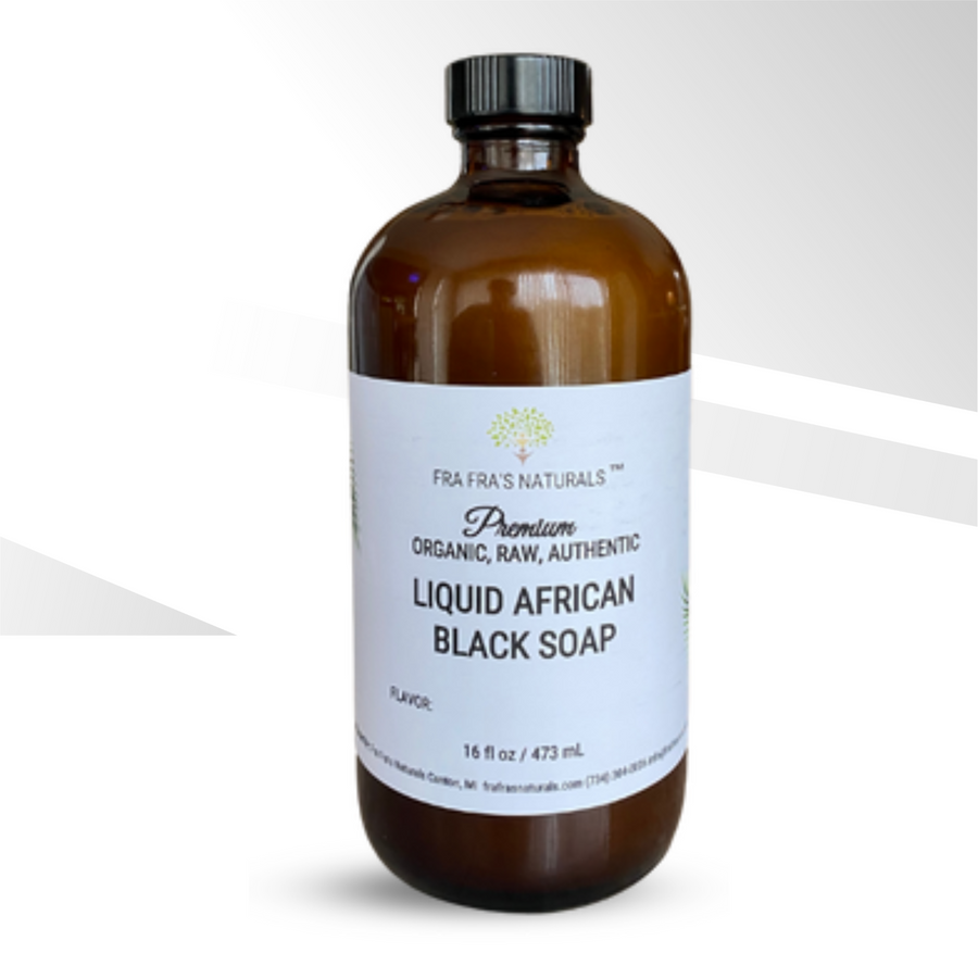 Fra Fra's Naturals | Premium Organic Raw Liquid African Black Soap - Unscented 16 oz