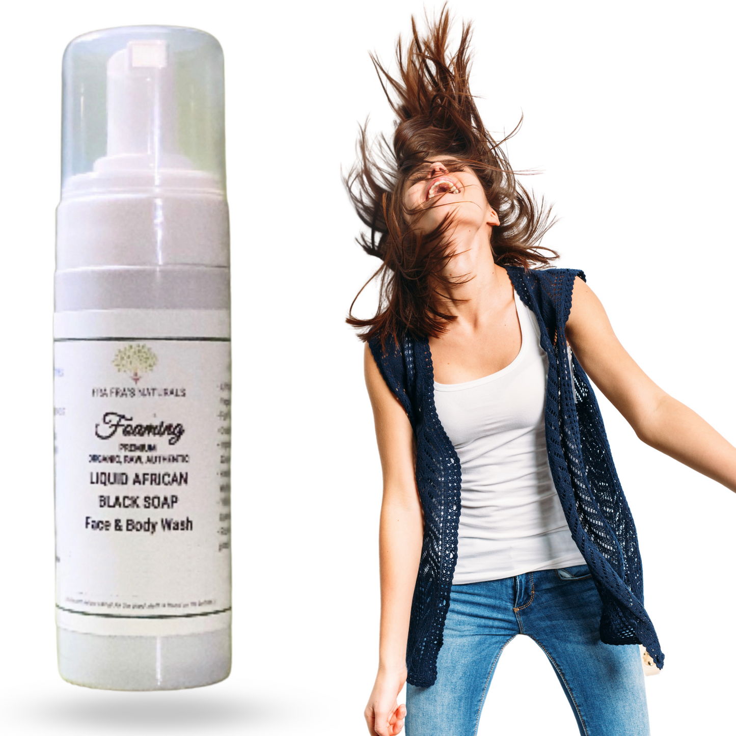 Fra Fra's Naturals | Premium Energy Blend African Black Soap Face and Body Wash - 6 oz