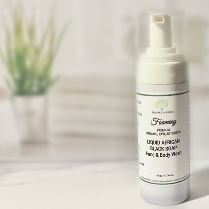 Fra Fra's Naturals | Premium EXTREME Healing Eczema Foaming African Black Soap Face and Body Wash