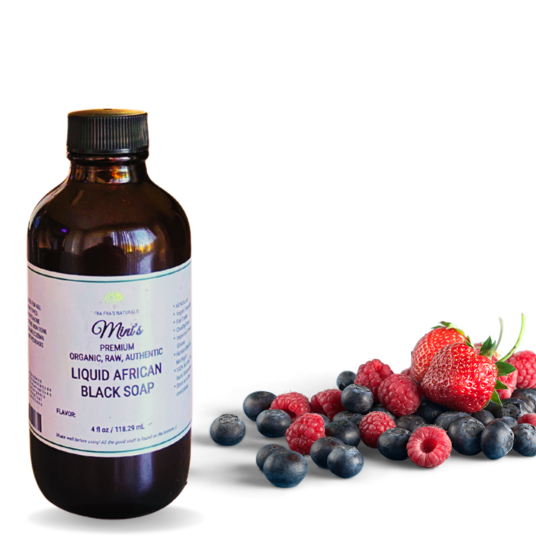 Fra Fra's Naturals | Premium Organic Raw Liquid African Black Soap - Fruit Scents