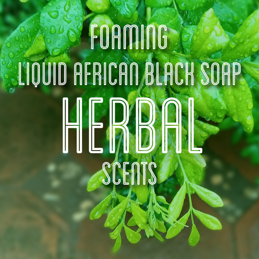 Fra Fra's Naturals | Premium Organic Raw Foaming African Black Soap Face and Body Wash - Herbal Scents